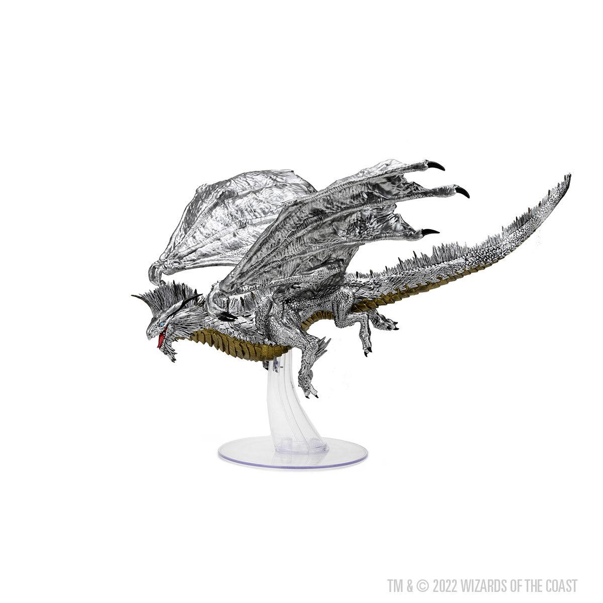 Icons of the Realms: Adult Silver Dragon - Mini Megastore