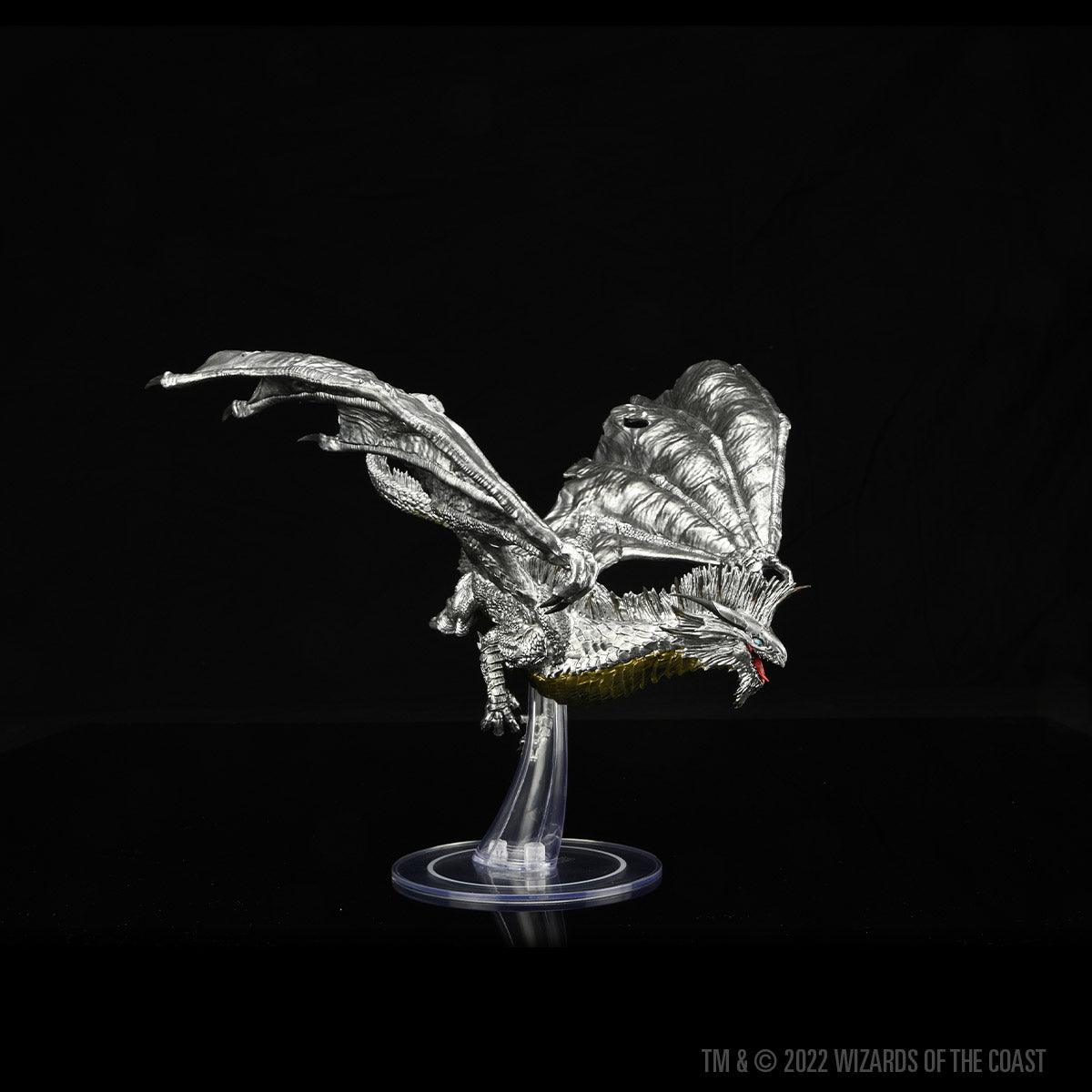 Icons of the Realms: Adult Silver Dragon - Mini Megastore