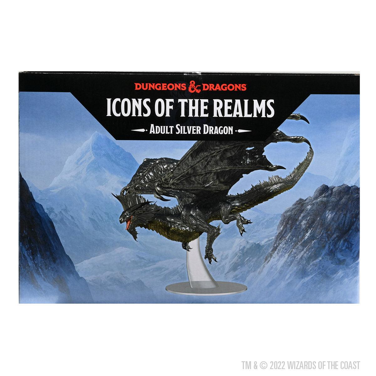 Icons of the Realms: Adult Silver Dragon - Mini Megastore