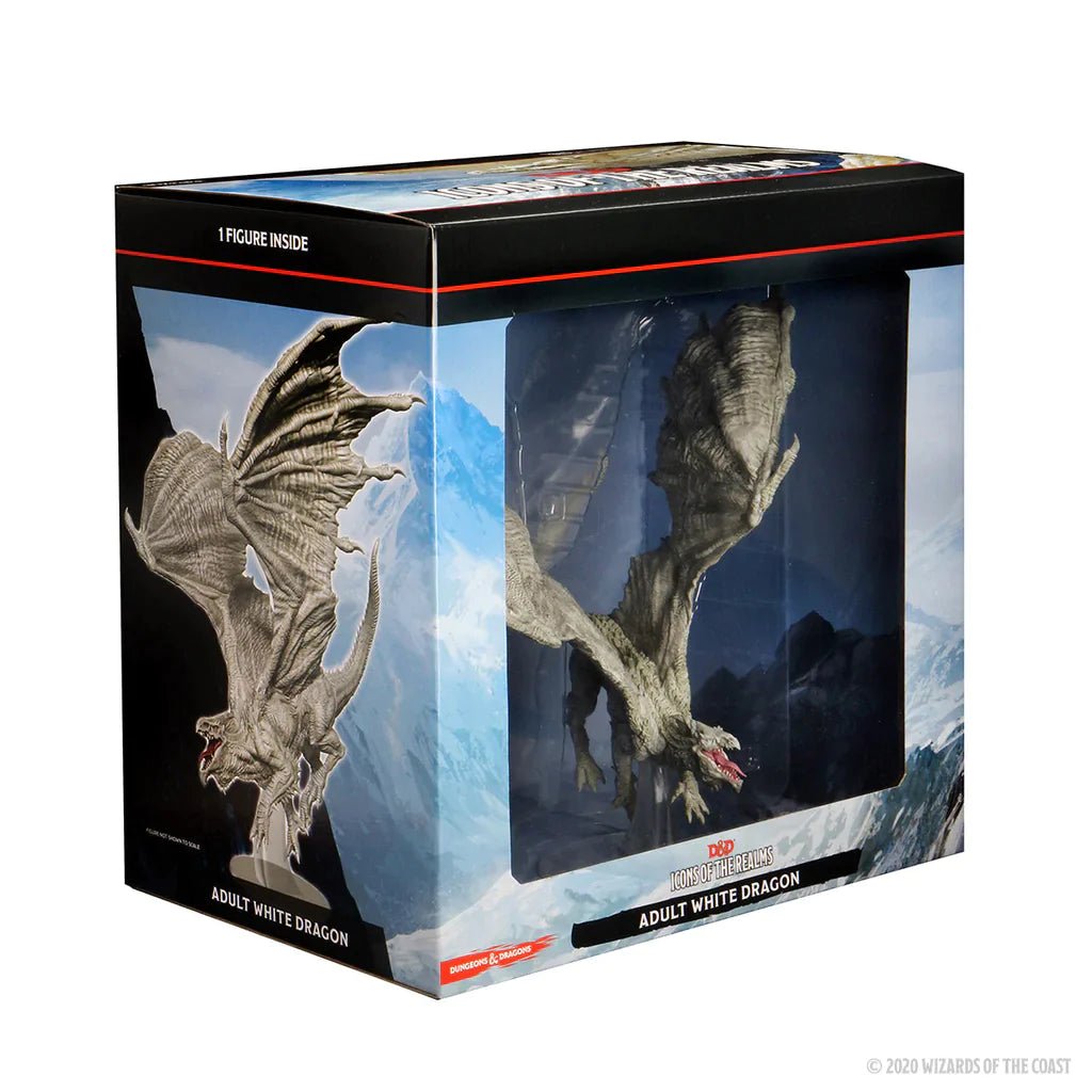 Icons of the Realms: Adult White Dragon Prepainted Premium Miniature - Mini Megastore