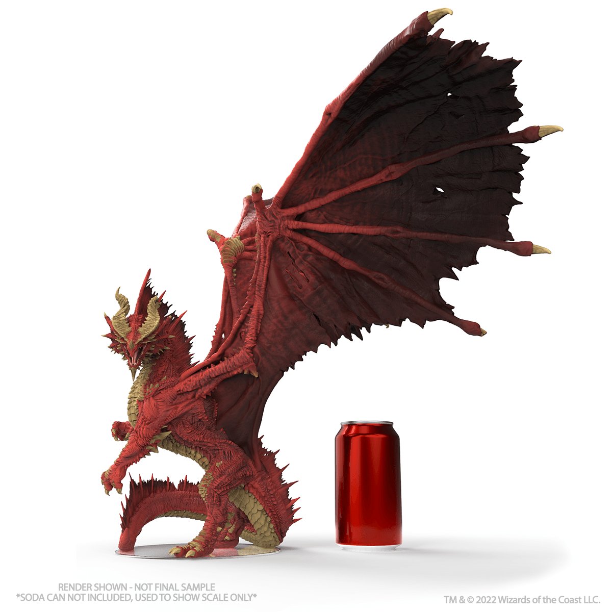 Icons of the Realms: Balagos, Prepainted Ancient Red Dragon Miniature - Mini Megastore