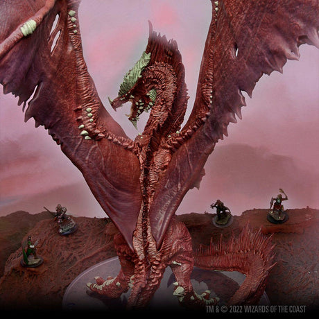 Icons of the Realms: Balagos, Prepainted Ancient Red Dragon Miniature - Mini Megastore