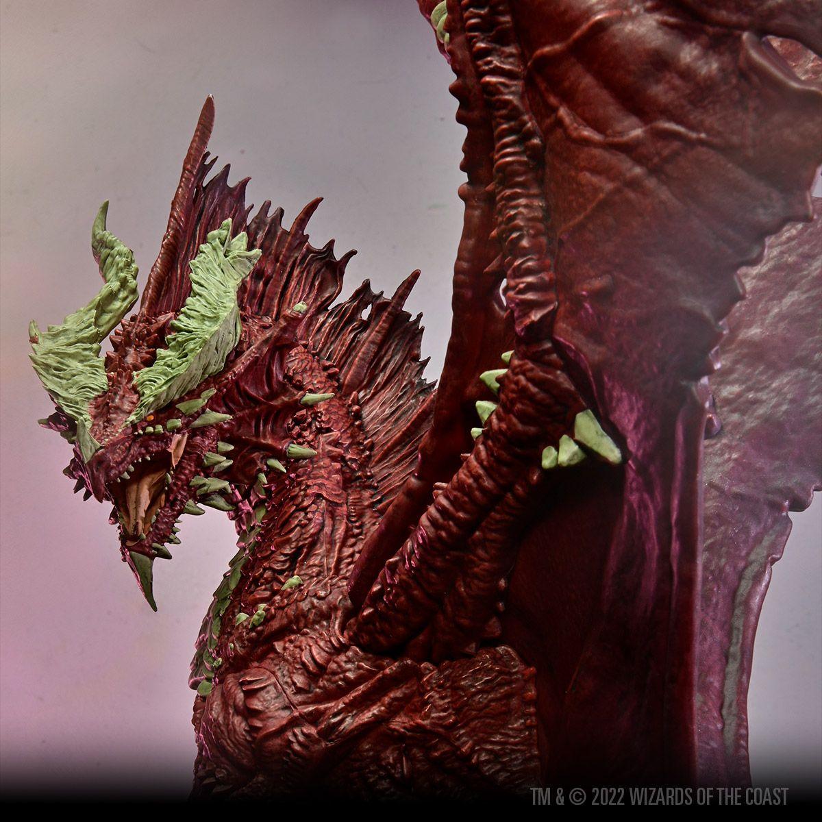 Icons of the Realms: Balagos, Prepainted Ancient Red Dragon Miniature - Mini Megastore