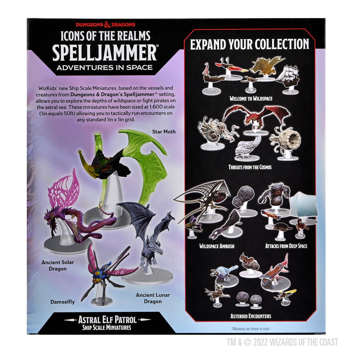 Icons of the Realms Spelljammer Adventures in Space pre-painted Miniatures Ship Scale - Astral Elf Patrol - Mini Megastore