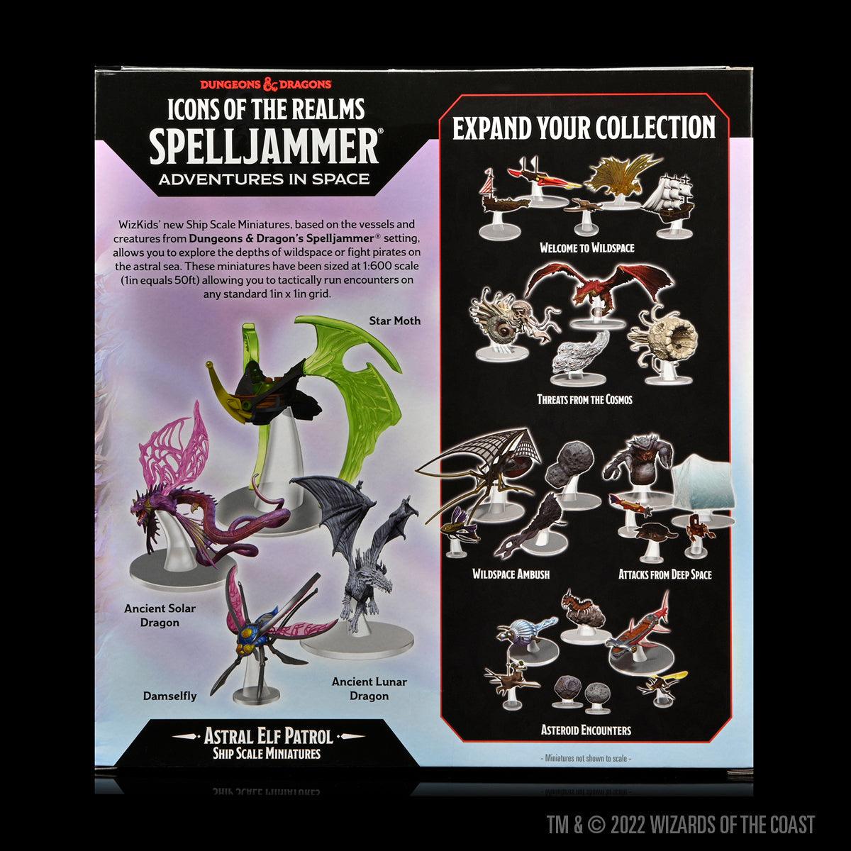 Icons of the Realms Spelljammer Adventures in Space pre-painted Miniatures Ship Scale - Astral Elf Patrol - Mini Megastore