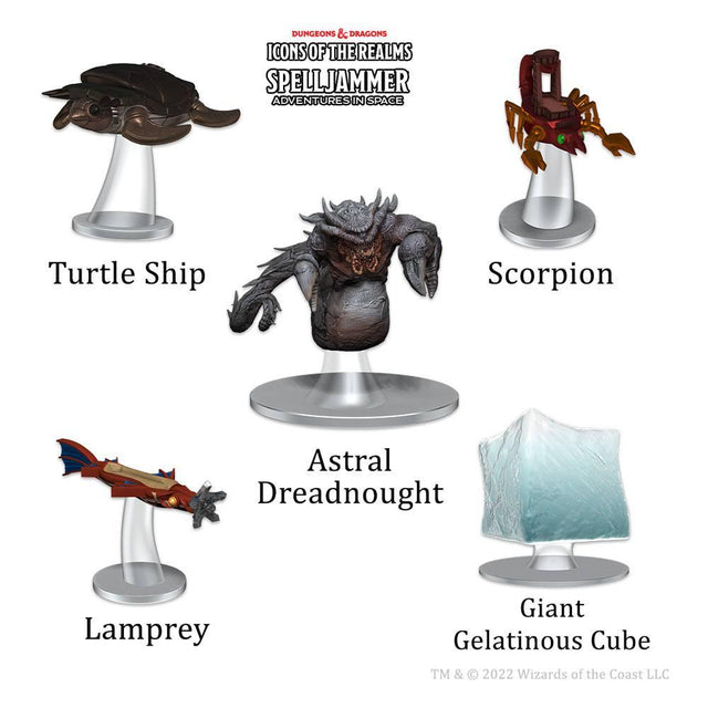 Icons of the Realms Spelljammer Adventures in Space pre-painted Miniatures Ship Scale - Attacks from Deep Space - Mini Megastore