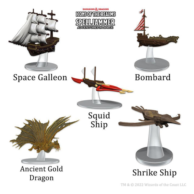 Icons of the Realms Spelljammer Adventures in Space pre-painted Miniatures Ship Scale - Welcome to Wildspacem the Cosmos - Mini Megastore