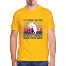 I'm Fine, Everythings fine DnD Cat T-shirt - Mini Megastore