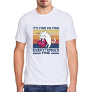 I'm Fine, Everythings fine DnD Cat T-shirt - Mini Megastore