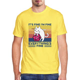 I'm Fine, Everythings fine DnD Cat T-shirt - Mini Megastore