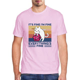 I'm Fine, Everythings fine DnD Cat T-shirt - Mini Megastore