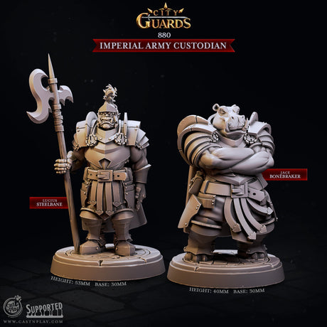 Imperial Army Custodians - Orc and Giff Soldier Miniatures - Mini Megastore