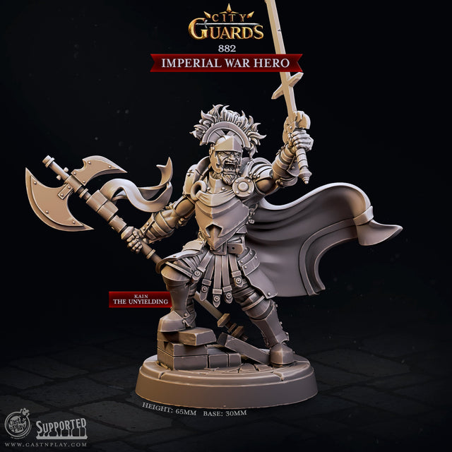 Imperial War Hero - human paladin / Knight Miniature - Mini Megastore