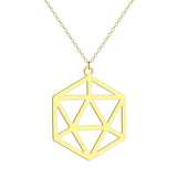 Isometric D20 Necklace with matching chain - Mini Megastore