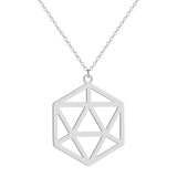 Isometric D20 Necklace with matching chain - Mini Megastore