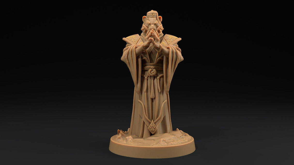 Jiao, Paw Clan Boss - Tiger Folk Monk / Priest Miniature - Mini Megastore