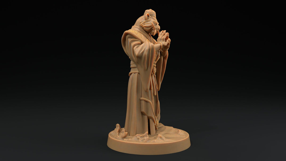 Jiao, Paw Clan Boss - Tiger Folk Monk / Priest Miniature - Mini Megastore