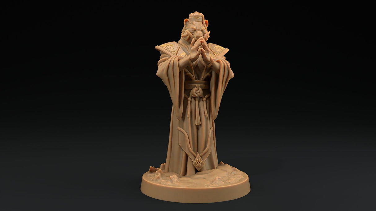 Jiao, Paw Clan Boss - Tiger Folk Monk / Priest Miniature - Mini Megastore