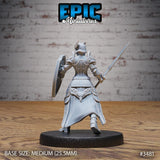 Knight Lady Gisella - Human female Fighter / Paladin Miniature - Mini Megastore