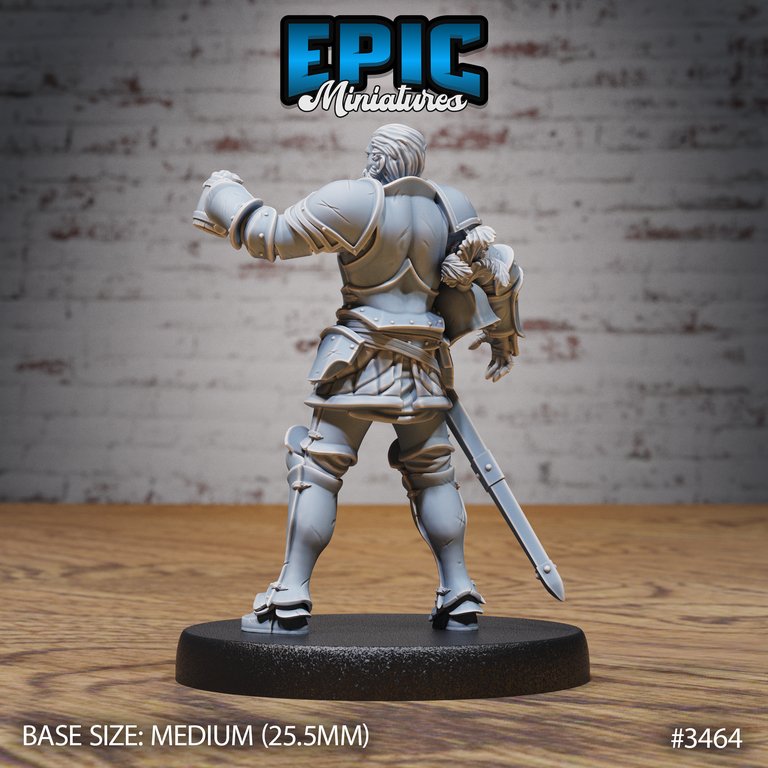 Knight Sir Tristan - Human Knight / Paladin Miniature - Mini Megastore