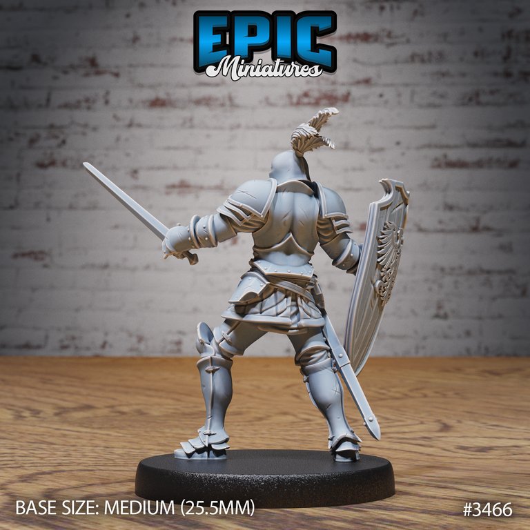 Knight Sir Tristan - Human Knight / Paladin Miniature - Mini Megastore