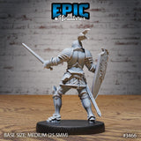 Knight Sir Tristan - Human Knight / Paladin Miniature - Mini Megastore