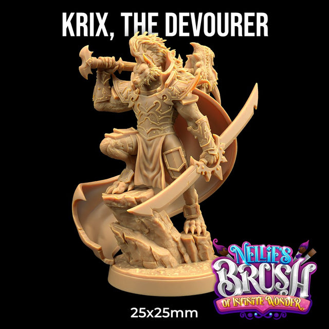 Krix the Devourer - Dragonborn Fighter / Paladin Miniature - Mini Megastore