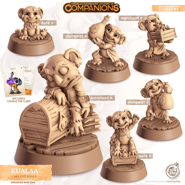 Kualaa the Koala companion Miniatures - Mini Megastore