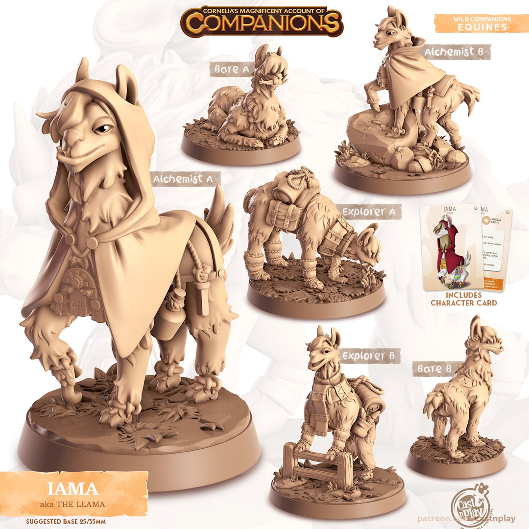 Lama the Llama companion Miniatures - Mini Megastore