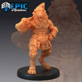 Leonin / Lion Folk Barbarian Miniature - Mini Megastore