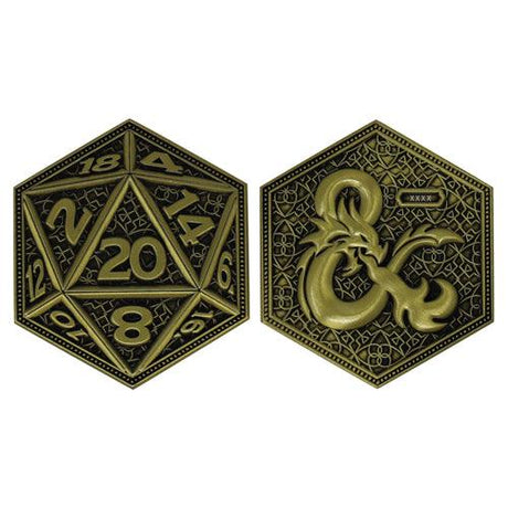 Limited Edition Metal D20 Coin - Mini Megastore