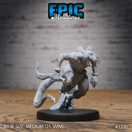 Lizardfolk Human Hunter Miniature - Mini Megastore