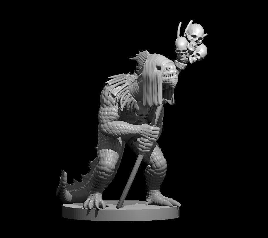 Lizardfolk Shaman Miniature - Mini Megastore