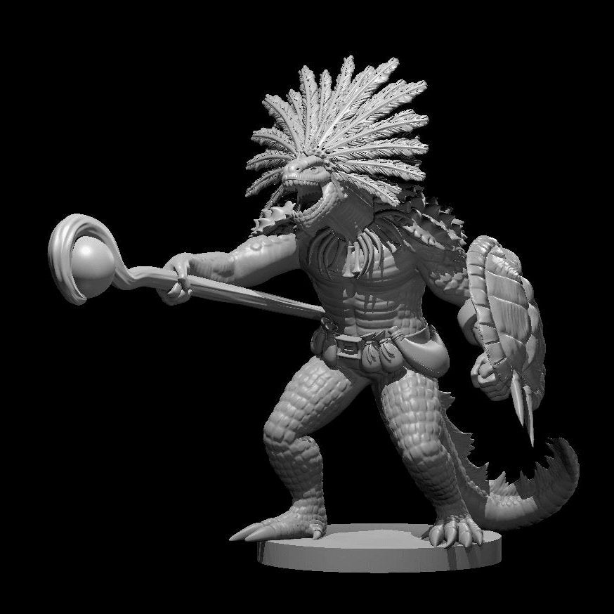 Lizardfolk Sorcerer Miniature - Mini Megastore