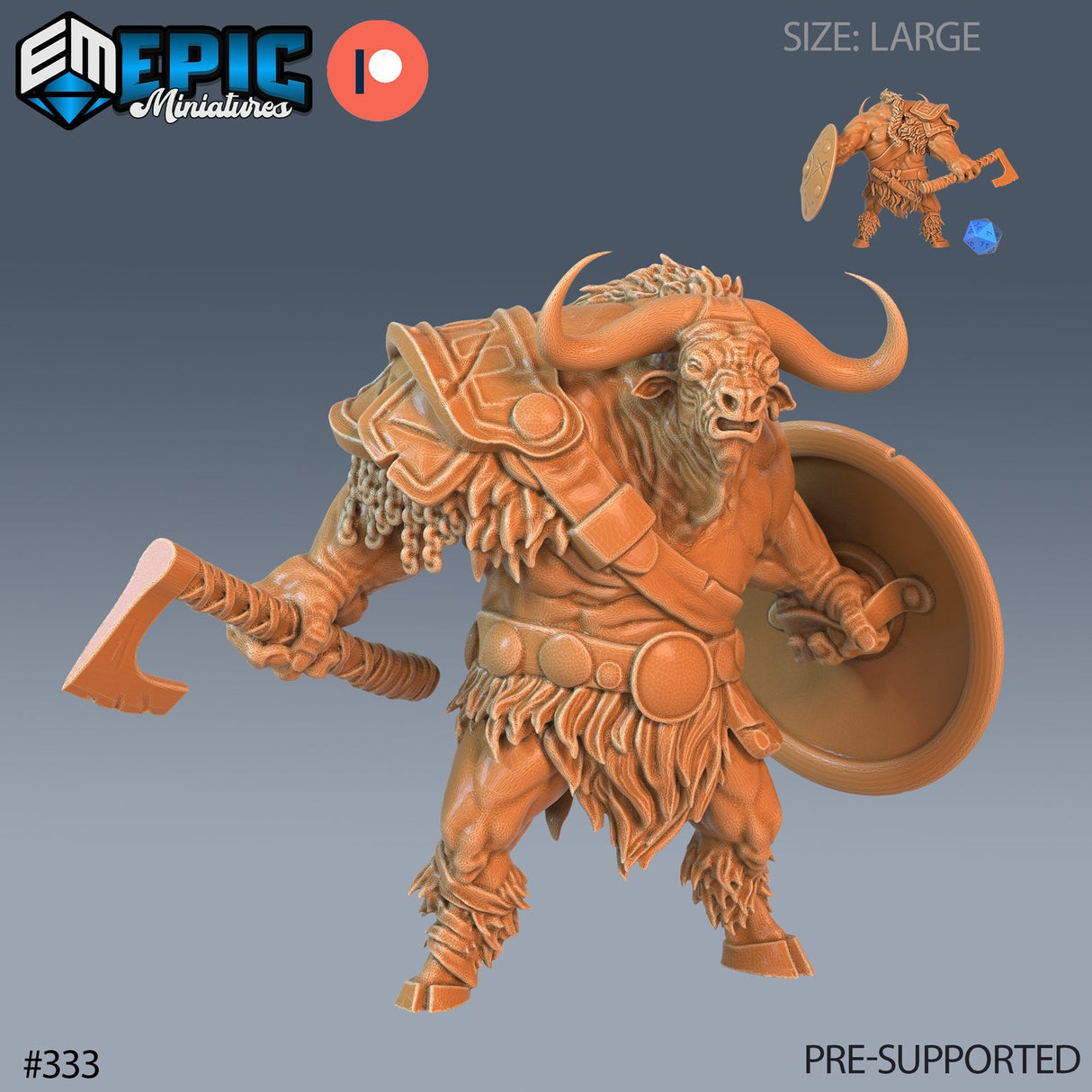 Longhorn Minotaur Miniature - Mini Megastore