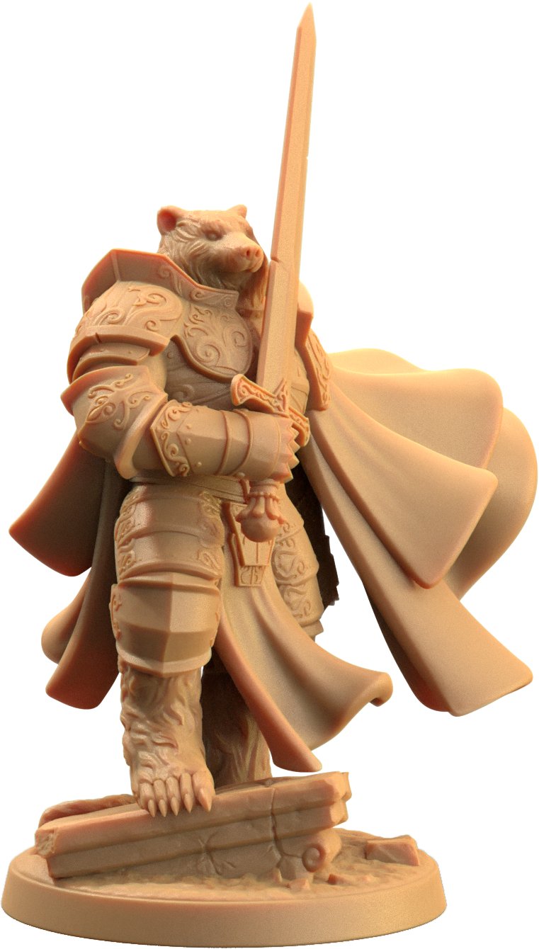 Lord Samson, Badger Knight / Paladin Miniature - Mini Megastore