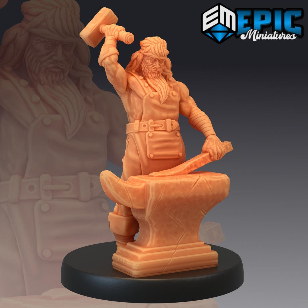 Male Blacksmith Miniature - Mini Megastore