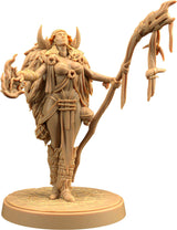 Maya, Shaman of Beasts - Female Druid Miniature - Mini Megastore