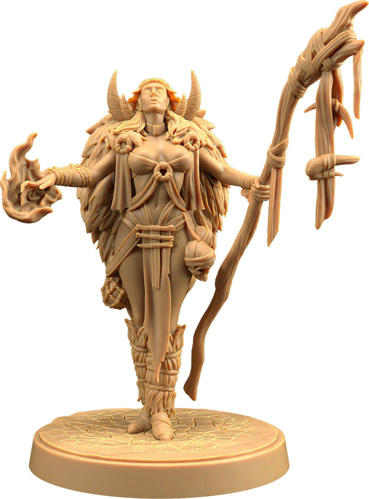 Maya, Shaman of Beasts - Female Druid Miniature - Mini Megastore