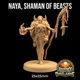 Maya, Shaman of Beasts - Female Druid Miniature - Mini Megastore