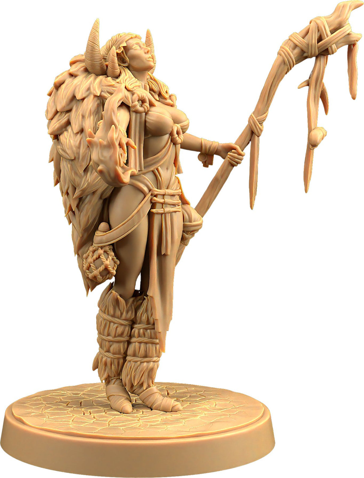 Maya, Shaman of Beasts - Female Druid Miniature - Mini Megastore