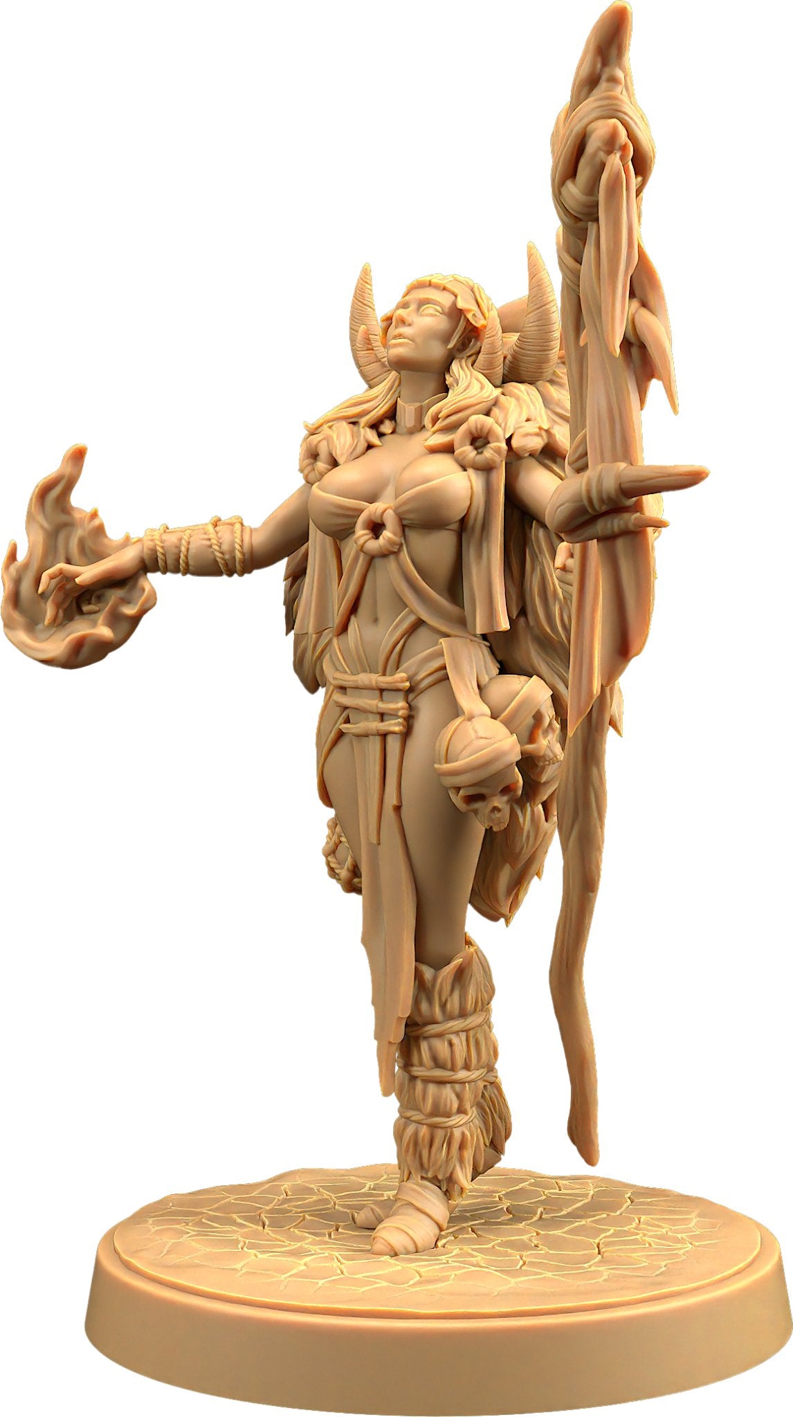 Maya, Shaman of Beasts - Female Druid Miniature - Mini Megastore