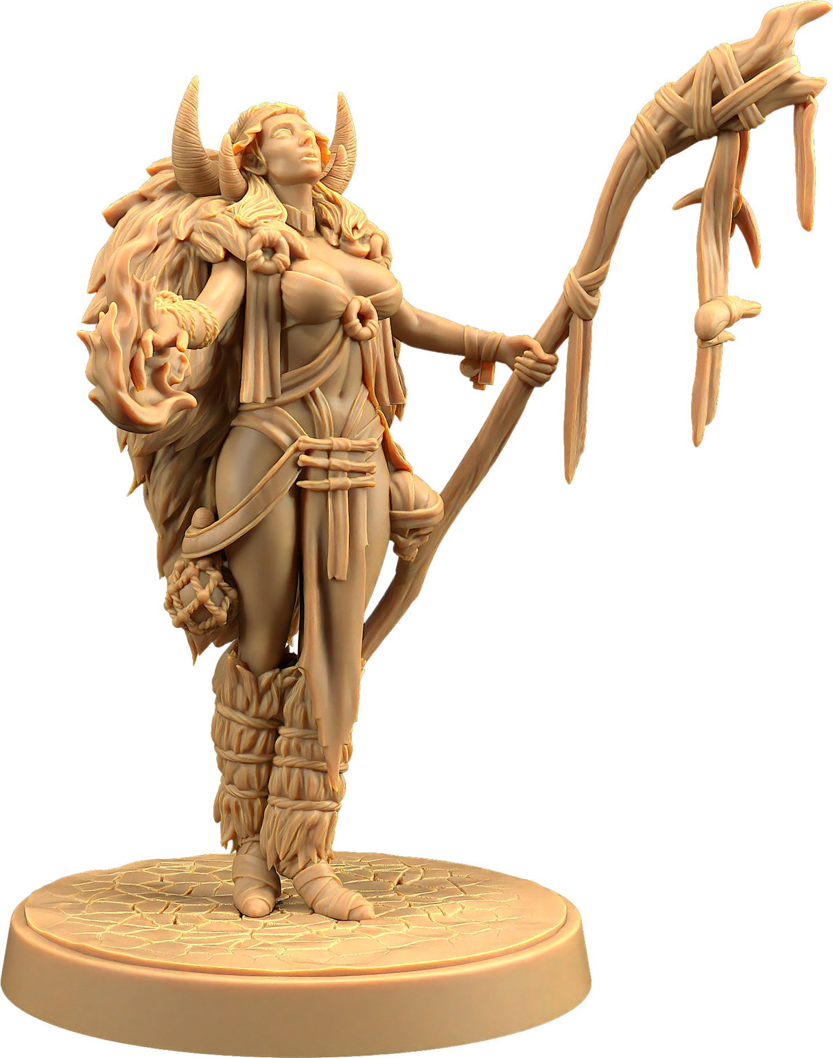 Maya, Shaman of Beasts - Female Druid Miniature - Mini Megastore