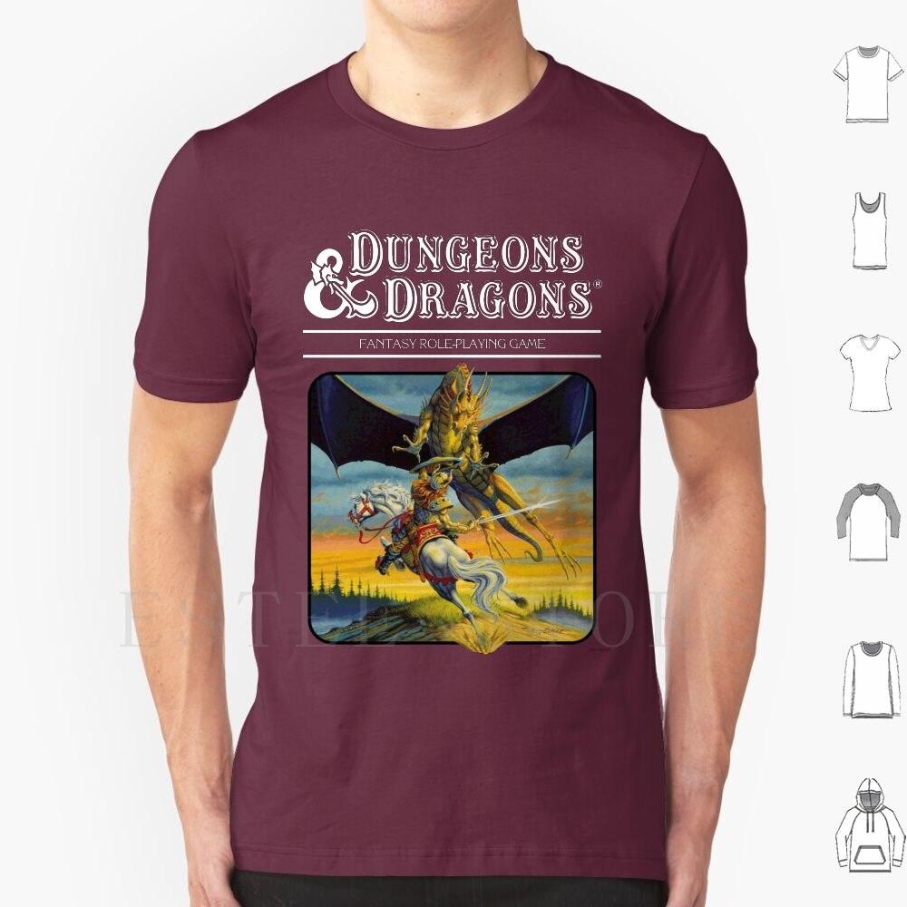 Mens Classic D&D art shirt with dragon - Mini Megastore