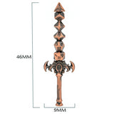 Metal Dice Sword Keychain D4 D6 D8 D10 D12 D20 Creative Design Durable Metal Alloy for DND Role Playing Games Pop Toy Gift - Mini Megastore