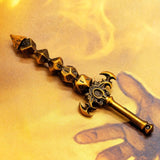 Metal Dice Sword Keychain D4 D6 D8 D10 D12 D20 Creative Design Durable Metal Alloy for DND Role Playing Games Pop Toy Gift - Mini Megastore