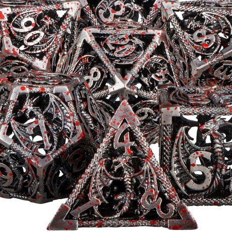 Metal DND Set Dungeon and Dragon Hollow Dice - Mini Megastore