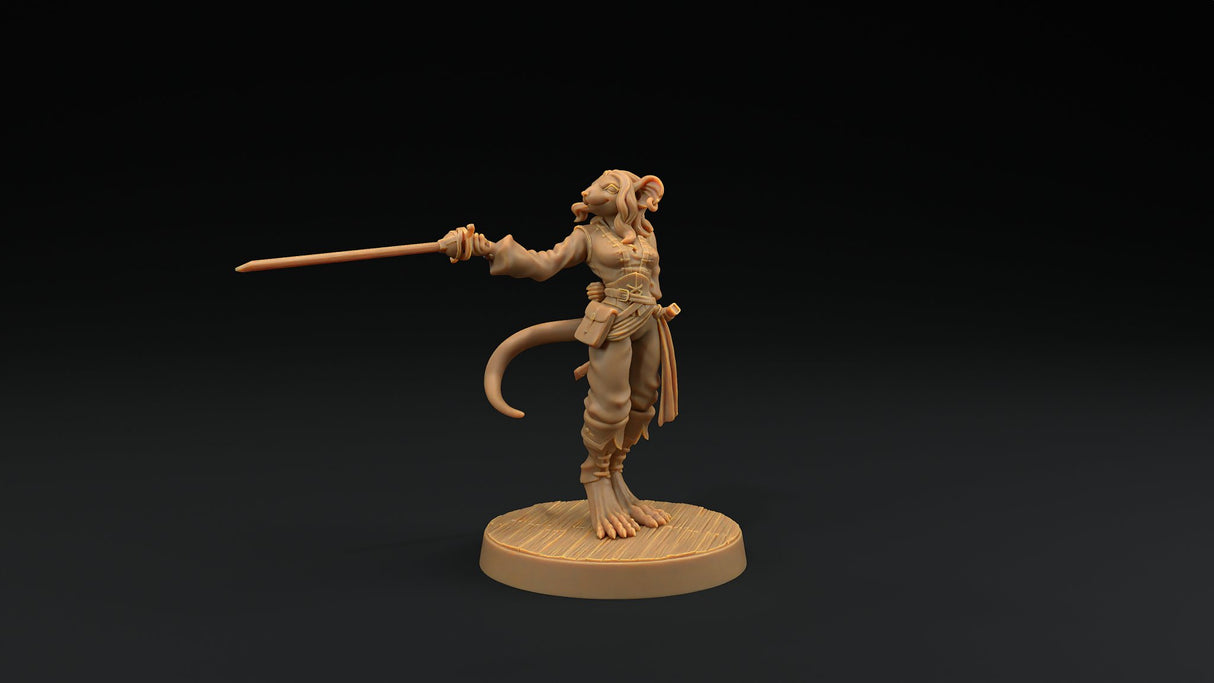 Millie, Rat Folk Fencer / Fighter Miniature - Mini Megastore