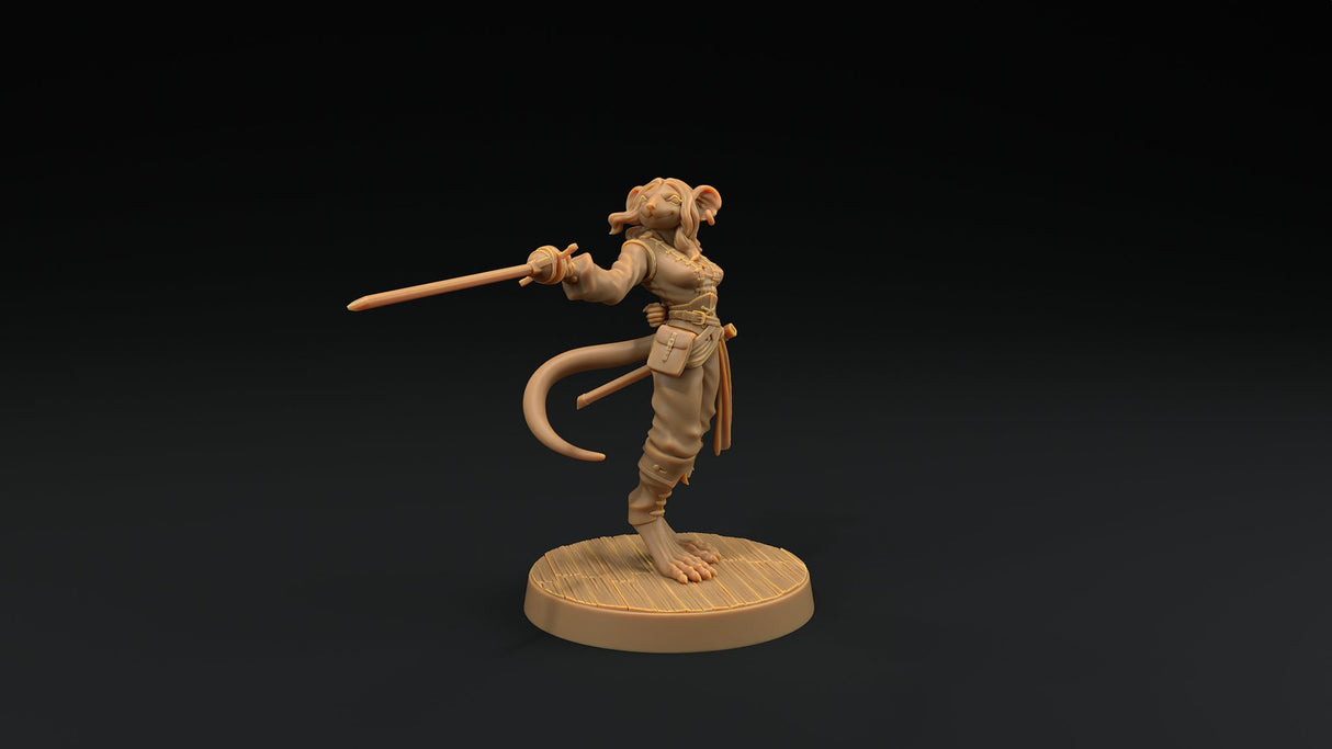 Millie, Rat Folk Fencer / Fighter Miniature - Mini Megastore