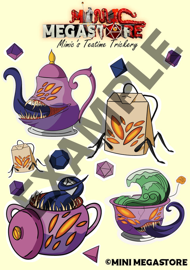 Mini Megastore Mimic's Teatime Trickery VInyl Sticker Set - Mini Megastore